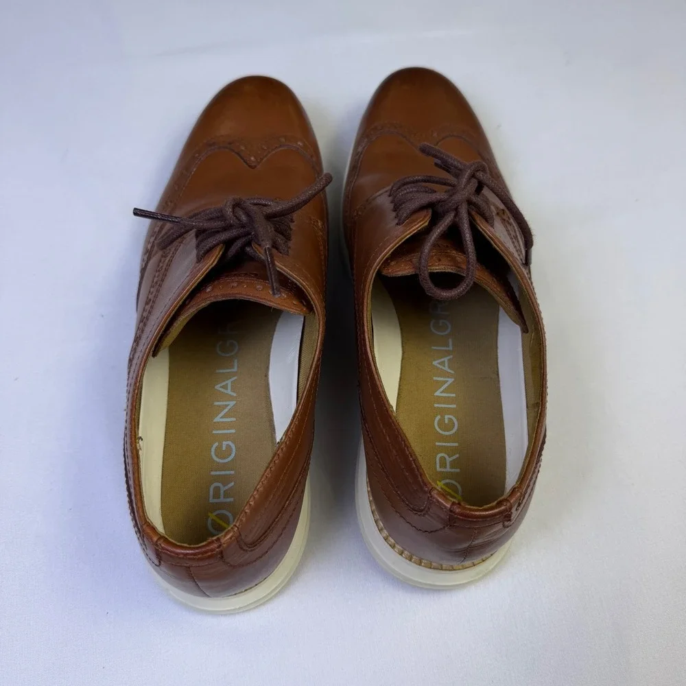 Cole Haan OriginalGrand Wingtip‎ Oxford Mens 9M British Tan Leather C26471
